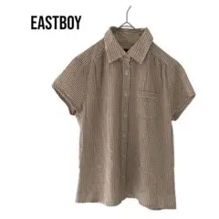 ❤️EASTBOYイーストボーイ　半袖襟付チェックシャツ　ギンガム　カジュアル