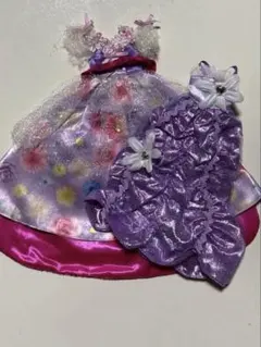 ③リカちゃん 着せ替え服 花柄ドレス2着セット