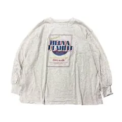 刺繍ロゴプリントTシャツ　長袖　古着　アメカジ　8B1のサムネイル