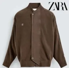 ［ZARA］ウォッシュドバンドニットカーディガン L