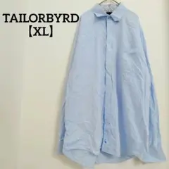 レア✨TAILORBYRD 【XL】ライトブルー 長袖 シャツ 刺繍