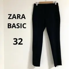 ザラベーシック レディース スラックス ブラック 無地 シンプル 32 XXS