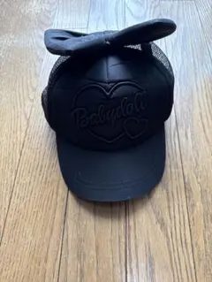 BABYDOLLベビードールリボン付きキャップ黒キッズ 帽子メッシ50〜54cmのサムネイル
