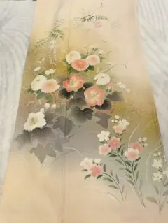 藤井寛 雲取り ピンクベージュ 宝尽くし 七宝 訪問着 - メルカリ