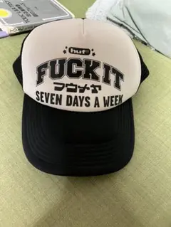 【美品】HUF メッシュキャップ FUCK IT ブラック