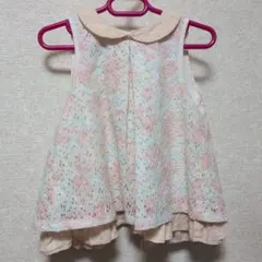 センスオブワンダー　サイズ100cm　ピンク系レースチュニック