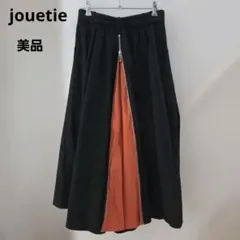 jouetie バックジップバイカラー フレアロングスカート 黒オレンジ 美品のサムネイル