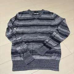 AVAIL MODE Vネック 長袖ニット ボーダー