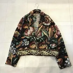 美品 USA製 Painted Pony♡花柄 ゴブランジャケット M 大きめ