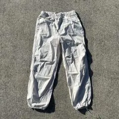 Zara ホワイト カーゴパンツ ゴムウエスト