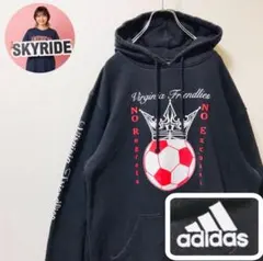 アディダス パーカー ビッグシルエット 美品 XL ブラック 古着男子 古着女子