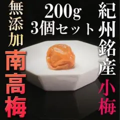 紀州和歌山産 無添加梅干し【南高梅 小梅】200g　3個セット