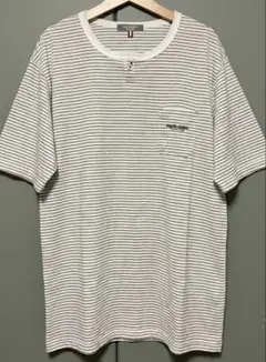 marie claire homme ボーダー ヘンリーネック Tシャツのサムネイル