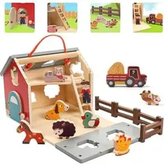 木製おもちゃ 型はめ 子ども モンテソッリーおもちゃ 指先遊び 知育玩具