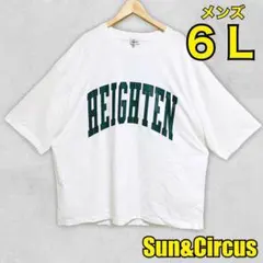 メンズ大きいサイズ6LアーチロゴHIGHTENロゴプリント半袖ビッグTシャツ新品