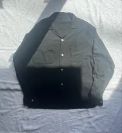 60s black rayon shirt