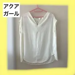 美品　Ｍ　ワールド　アクアガール　シースルーシャツ　ブラウス