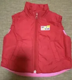 ミキハウス MIKI HOUSE 中綿ダウンベスト リバーシブル　80cm