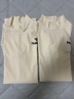hummel インナーシャツ 2枚セット ハイネック 長袖 ホワイト