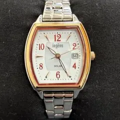 SEIKO ALBA アンジェーヌ V137-KVV0 ソーラー腕時計 稼働品