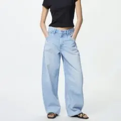 UNIQLO ユニクロ バギーカーブジーンズ ブルー