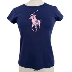 ラルフローレン ピンクポニー ビッグポニー Tシャツ ピチT 150 ネイビーのサムネイル
