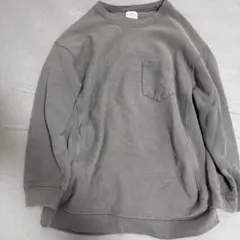 coen グレー クルーネック トレーナー L