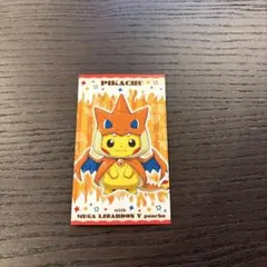 メガキャンペーン ピカチュウ メガリザードンX ポンチョ 名刺カード メガポンチョを着たピカチュウ メガリザードンX メガ