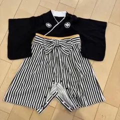 ベビー用 袴風ロンパース 紋付き袴風