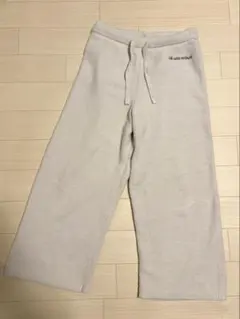 ジェラートピケ ロングパンツ モコモコ ルームウェア ベージュ フリーサイズ