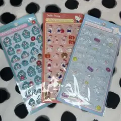 3枚　ボンボンドロップシール　レリーフ 立体3D