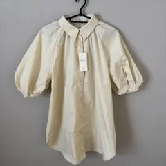 earth music&ecology イエロー　パフ　チュニック ブラウス