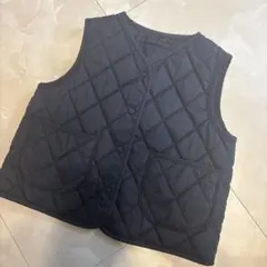 ネイビー キルティングダウンベスト 80