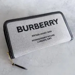 未使用】BURBERRY エルモア ホースフェリープリント 長財布 レディ 