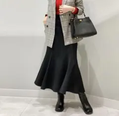 ジーユー　マーメイドロングスカート　XL ブラック