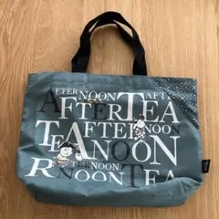 アフタヌーンティー　PEANUTS スヌーピー スリットポケット付きロゴバッグ