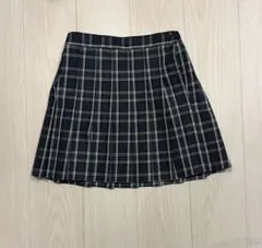 古着　チェック柄プリーツスカート