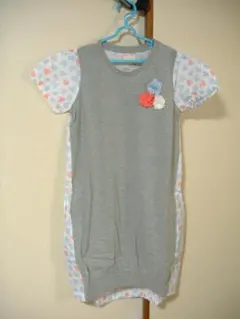 Branshes　150ｃｍ新品半袖ワンピース　グレー　本体綿100％