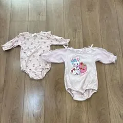 70cm ロンパース　長袖　2枚セット①