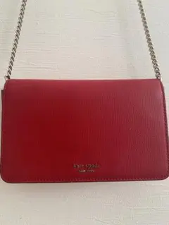 kate spade レッド ショルダーバッグ