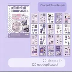 ステッカーブック【パープル】♥シール交換　クリスマスプレゼント　コラージュ素材