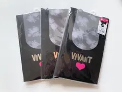 柄タイツ　VIVANT バラ柄　3セット