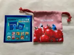 パペットスンスン ミニ巾着 トマト ノンノン