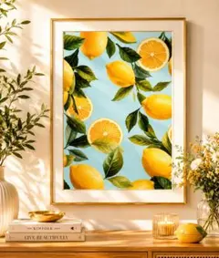 レモンの絵画 アートパネル インテリアのサムネイル