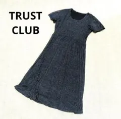 TRUST CLUB 半袖ワンピース ラメ入り ブラック
