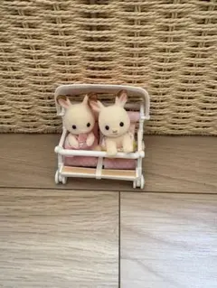 シルバニアファミリー ウサギの双子 ベビーカー付き