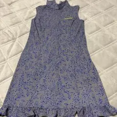 ゴルフ用グレー花柄ワンピース
