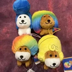 アフロ犬 マスコット ぬいぐるみ ナムコ限定 サンエックス 全４種コンプ Ｂ