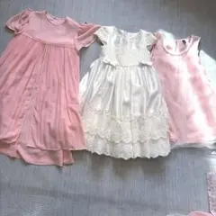 こどもドレスセット 120cm ピンク ホワイト