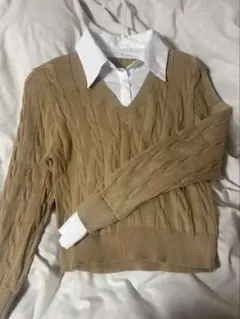 amood ブラウン ニット セーター